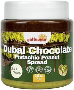 Gulluoglu Dubai Chocolate Pistachio Peanut Spread – Rich & Creamy Middle Eastern Chocolate Paste with Roasted Pistachios & Peanuts, 7 oz (200g) Jar – Gourmet Halal Dessert