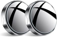 JinRui-T 2Pcs Blind Spot Car Mirror, Automotive Side Blindspot Mirror for Car, 2.2" Round Car Rearview Mirror Accessories 360 Degree Rotating Vacuum Suction Cup for Cars, Suv, Van and Trucks (Silver)