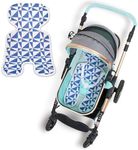 Childlike Behavior Stroller Seat Liner - Breathable Mesh Pad Insert for Baby - Seat Cover Mat with Breathable 3D Air Mesh - Stroller Cushion - Blue - 26.4x13.4 inch