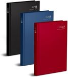 Sixstore 2025 Diary A5 Day to Page Diary Colour Fashion A5 2025 DAP Diary, Day A Page Desk Diary Ribbon Marker with Hourly Slots From 8am to 8pm, Full Page for Every Day, 1 Diary Sent at Random