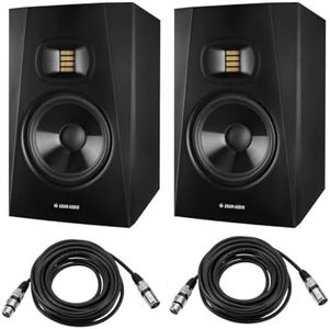 ADAM Audio 2 Pack Professional T-Series T7V 7" 70W 2-Way Active Nearfield Monitor, Single - with 2 Pack XLR Microphone Cable