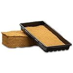 AVECMOI Coco Coir Grow mats Standard 10x20 Size growmats for microgreens retains Moisture and Allows Seeds to germinate Easily-no Soil Required (10pack) (10pack)