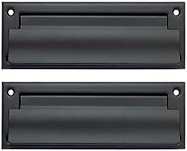 QCAA Soild Brass Mail Slot, (1pack, Matte Black)