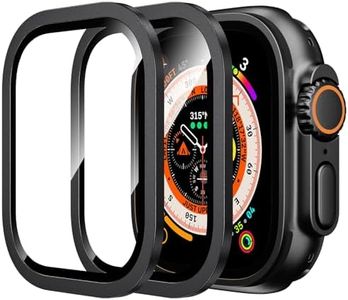 WSKEN for Apple Watch Ultra 3/Ultra 2/Ultra Screen Protector 49mm,9H Tempered Glass + Titanium Alloy Frame, [Keep Original] [Touch Sensitive] Lightweight Protective Glass Film for iwatch Ultra 3/2/1