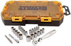 DEWALT Drive Socket Set, SAE/Metric, 1/4-Inch Drive, 25-Piece (DWMT73805)