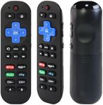 Upgraded 2-IN-1 Universal Remote with Volume Control for Roku Box/Now TV Box Remote Control, 2 IN 1 Replacement Remote for TV+Roku/Now Box, with 9 IR Learning Keys (NOT Fit for any Stick)