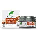 Dr Organic Moroccan Argan Oil Day Cream, Moisturising, Normal & Dry Skin, Natural, Vegan, Cruelty-Free, Paraben & SLS-Free, Recycled & Recyclable, Certified Organic, 50ml, Packaging may vary