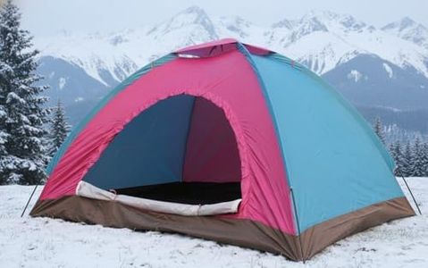 KriShyam® 4-Person Camping Tent – Includes Carrying Bag – Lightweight Portable Dome Tent for Backpacking, Hiking, or Beach for Indoor & Outdoors (4 Person Tent)