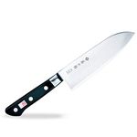 Tojiro Fujiro DP Cobalt Alloy Steel Split with Base Santoku All-Purpose Knife, 刃渡り:170mm, Black (Black 19-3911tcx)