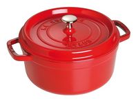 STAUB 1004199 Cast Iron Roaster/Cocotte, Round, 18 cm, 1.7 L, Cherry Red