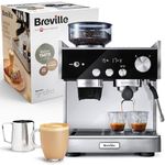 Breville Barista Signature Espresso Machine | Bean to Cup Coffee Maker with Integrated Bean Grinder & Steam Wand | 2.8 L Water Tank | 15 Bar Italian Pump | Stainless Steel [VCF160]