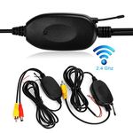 Wireless Color RCA Video Transmitter and Receiver Kit for Car Rear View Backup Camera Reverse Camera Vehicle Dash CAM Front Car Camera (Fit for navigators, monitor, rearview mirrors)