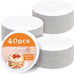 40 Packs Cake Boards 8 inch round， White Cake Rounds，White Cake Circles Rounds Base Food-Grade for displaying cakes,bread, desserts