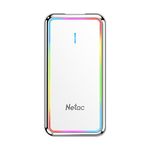 Netac ZR 500GB External Solid State Drive Portable SSD USB 3.2 Gen 2 RGB PSSD Colorful Lighting Effect Esports Decoration Up to 550MB/s