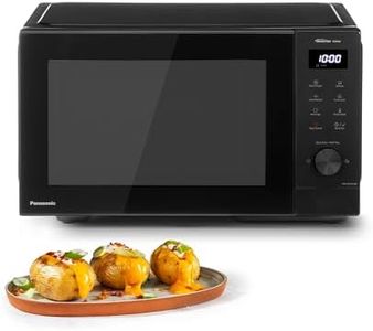 Panasonic NN-SD35QBBPQ 29L Solo Microwave Oven, 1000W, Auto Defrost, 11 Auto Programmes, Timer, Black & Stainless Steel