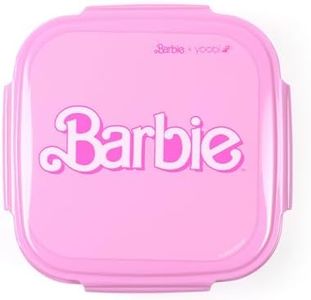 Yoobi x Barbie Bento Box for Kids and Adults with Ice Pack, 3 Compartment Girls Lunch Box, Reusable Snack Container, Divided Food Storage Containers, Microwave and Dishwasher Safe, Leakproof