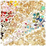 200Pcs Charms for Jewelry Making, Assorted Jewelry Bangle Charms, Wholesale Mixed Bulk Metal Earring Charms for DIY Necklace Bracelet Jewelry Making and Crafting