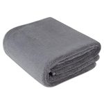 Amazon Basics Microfiber Car Drying Towel, 36"L x 25"W, Gray