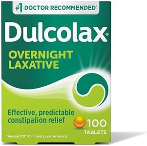 Dulcolax Laxative Tablets, 100 Count, Gentle, Reliable Overnight Relief from Constipation, Hard, Dry, Painful Stools, and Irregular Bowel Movements, Stimulates Bowel to Encourage Movement