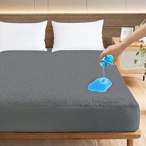 Ayka Waterproof Cotton Terry Mattress Protector King Size Breathable Hypoallergenic Noiseless Ultra Soft Fitted Bed Protector 78x72 inch Mattress/Bed Cover (King 78 * 72 inch | 6.5x6 ft, Grey)