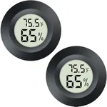 2 Pack Mini Hygrometer Thermometer Gauge Indoor/Outdoor Digital LCD Monitor Humidity Meter for Reptile Terrarium Humidor Incubators Jars Fahrenheit/Celsius(℉/℃) by DWEPTU