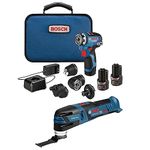 Bosch GXL12V-270B22 12V Max 2-Tool Combo Kit with Chameleon Drill/Driver Featuring 5-in-1 Flexiclick® System and Starlock® Oscillating Multi-Tool