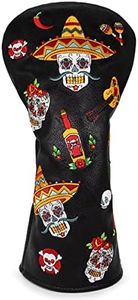 Golf Club Head Cover 3 Wood Headcover Sugar Skull (for Driver(1pcs))