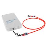 Phone Lanyard tether leash strap anti theft bungee cord Ideal for skiing camping fishing hiking ultimate outdoors phone protector – Action Sports Anchor (Red)