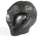 Skullis 4.0”Hot Lava Stone Crystal Skull, Hand Carved Gemstone Fine Art Sculpture, Reiki Healing Stone Statue.426