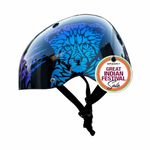 STREETJAM Kids Cycle Helmet Wild Riderz Open Face Helmet with Colour Shifting Technology, Hard Outer Shell, EPS Inner Comfort case, Adjustable Strap & Dial(5-8 Years, Black(Red, Pruple, Blue))