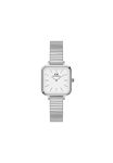 Daniel Wellington Women Quadro Analog Watch 22X22Mm Plated Stainless Steel (316L) Silver, Dial_White