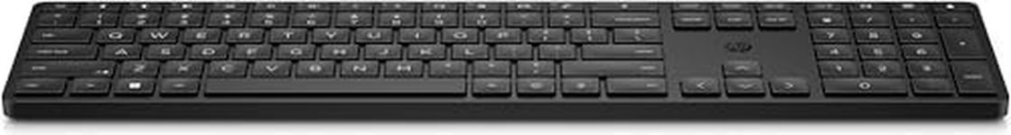 HP 450 Programmable Wireless Keyboard - Slim, Ergonomic Design w/Number Pad - Wireless USB - 20 Programmable Keys, 4 LEDs, Chiclet Keys - Up to 2-Year Battery Life - Win, Chrome, MacOS