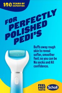 Scholl Velvet Smooth Electric Foot File – Hard Skin & Callus Remover with Cracked Heel Roller