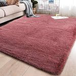 LOCHAS Soft Area Rug for Bedroom Living Room 120x160 cm, Fluffy Shaggy Rugs for Girls Room Kids Nursery, Large Non Slip Indoor Plush Floor Carpet, Blush Pink