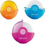 3 X Stylish Maped rotary eraser Zenoa Round fashion rubber School Stationery