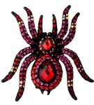 YACQ Women's Spider Stretch Rings Fit Finger Size 6.5 to 9 - Elastic Soft Band Perfect for Arthritis - Silk Scarf Holders - Lead & Nickle Free - 2-1/4 x 2-1/4 Inches - Halloween Costume Accessories,