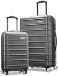 Samsonite Omni 2 Hardside Expandable Luggage with Spinner Wheels, Solid Charcoal, 2-Piece Set (Carry-on/Medium)