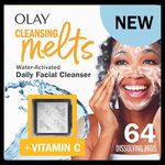 Olay Cleansing Melts + Vitamin C Face Cleanser, Water-Activated Face Wash Cleans, Tones, and Refreshes Skin, 64 Count Total (2 Packs of 32 Count)