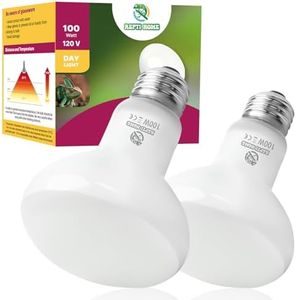 REPTI HOME Reptile Heat Lamp Bulbs, Simulate Natural Sunlight Heat Light Bulb, 2 Pack 100W Amphibian Terrarium Basking Spot Lamp for Reptile, Bearded Dragon, Lizard, Turtle, Snake