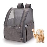 BOPLIFE Pet Carrier Backpack, Expandable Breathable Mesh Cat Backpack Carrier with Escape-Proof Zipper for Small Cats Dogs, Ventilated Design Pet Backpack Bag for Travel Camping Outdoor Use