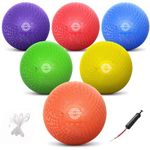 Dodgeballs Playground Balls 8.5inch, BALLFUN Dodge Ball Set for Kids & Adults, Bouncing Balls Kickballs Handball for Outdoor & Indoor Games Activities - Includes Pump & Mesh Storage Bag