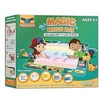 Channie's Reusable Magic Water Mat for Toddlers 3+ Years - Aqua Drawing Mat with Water Pens, Stamps, Number Stencil, and Drawing Booklet - Mess Free Water Coloring Mat for Kids