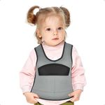 Weighted Vest for Kids (Ages 2 to 4) Compression Vest for Kids Including 6 Removable Weights Pressure Undershirt for Children with Autism, ADHD, SPD, Mood, Sensory Overload and Special Needs (Grey)