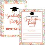 Graduation Party Invitations with Envelopes - 2020 Graduation Announcement Cards, Graduation Party Decoration - 30 Cards with Envelopes(Floral)