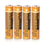 4 Pack HHR-55AAABU 550mAh NI-MH AAA Rechargeable Batteries for Panasonic 1.2V Rechargeable Battery AAA for BT Gigaset Cordless Phones