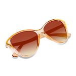 Eymen I RetroCateye Uv Protected Sunglasses For Women (Brown), Standard