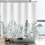 YISURE Green Shower Curtain for Bat