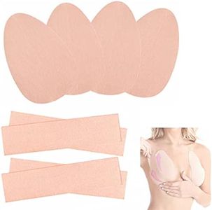 Sticky Bras for Women Clipless Bras Invisible Lift Up Bra Push Up Adhesive Bras for Large Breasts, Beige + Straps, XL
