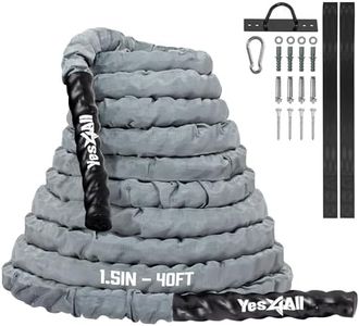 Yes4All Others Battle Rope with Cover - Grey 1.5 in 40 ft