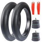 WEEROCK 26 X 3.0 Inch Bike Fat Tire E-Bike Tires 2 Pack Bicycle Tyres with Inner Tubes Folding Bead Tires Compatible with Wide Mountain Snow Bicycle Tricycle Electric Bike